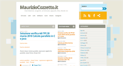 Desktop Screenshot of mauriziocozzetto.it